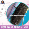 13x4" Lace Frontal Deep Wave Hair Wig Black