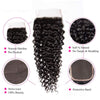 4x4" Deep Wave Hair Closures