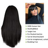 13x4" Lace Frontal Straight Hair Wig Black
