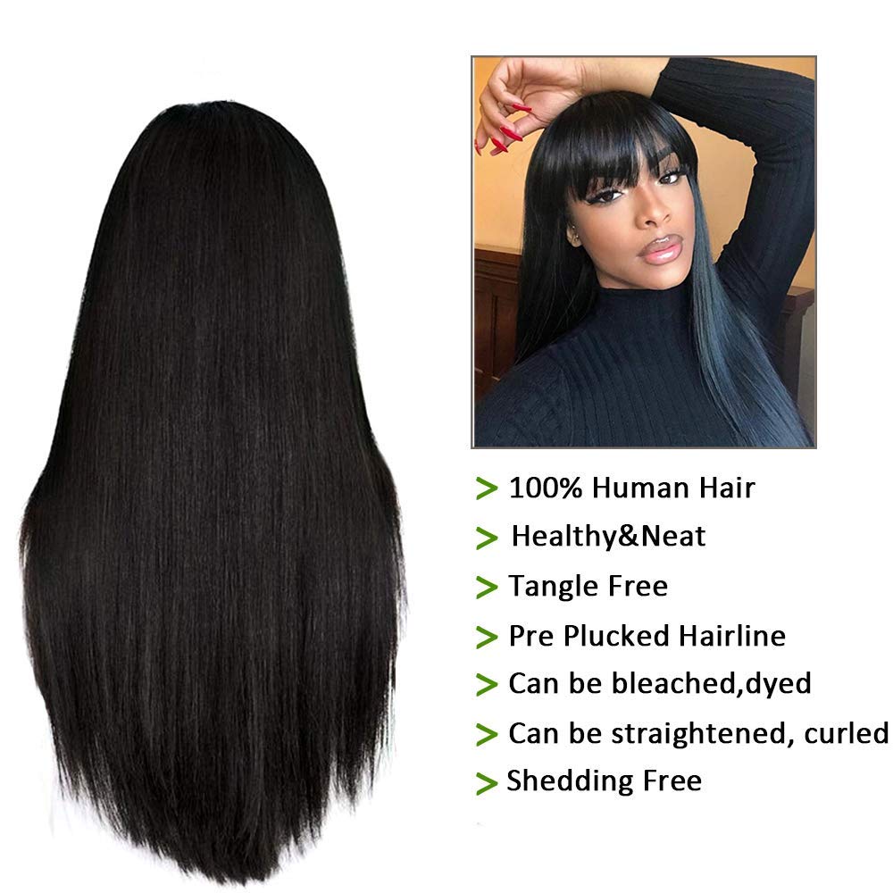 13x4" Lace Frontal Straight Hair Wig Black