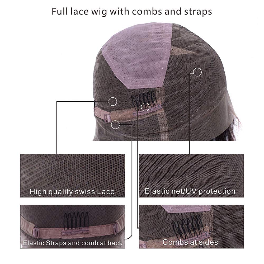 Full Lace Straight Hair Wig Black