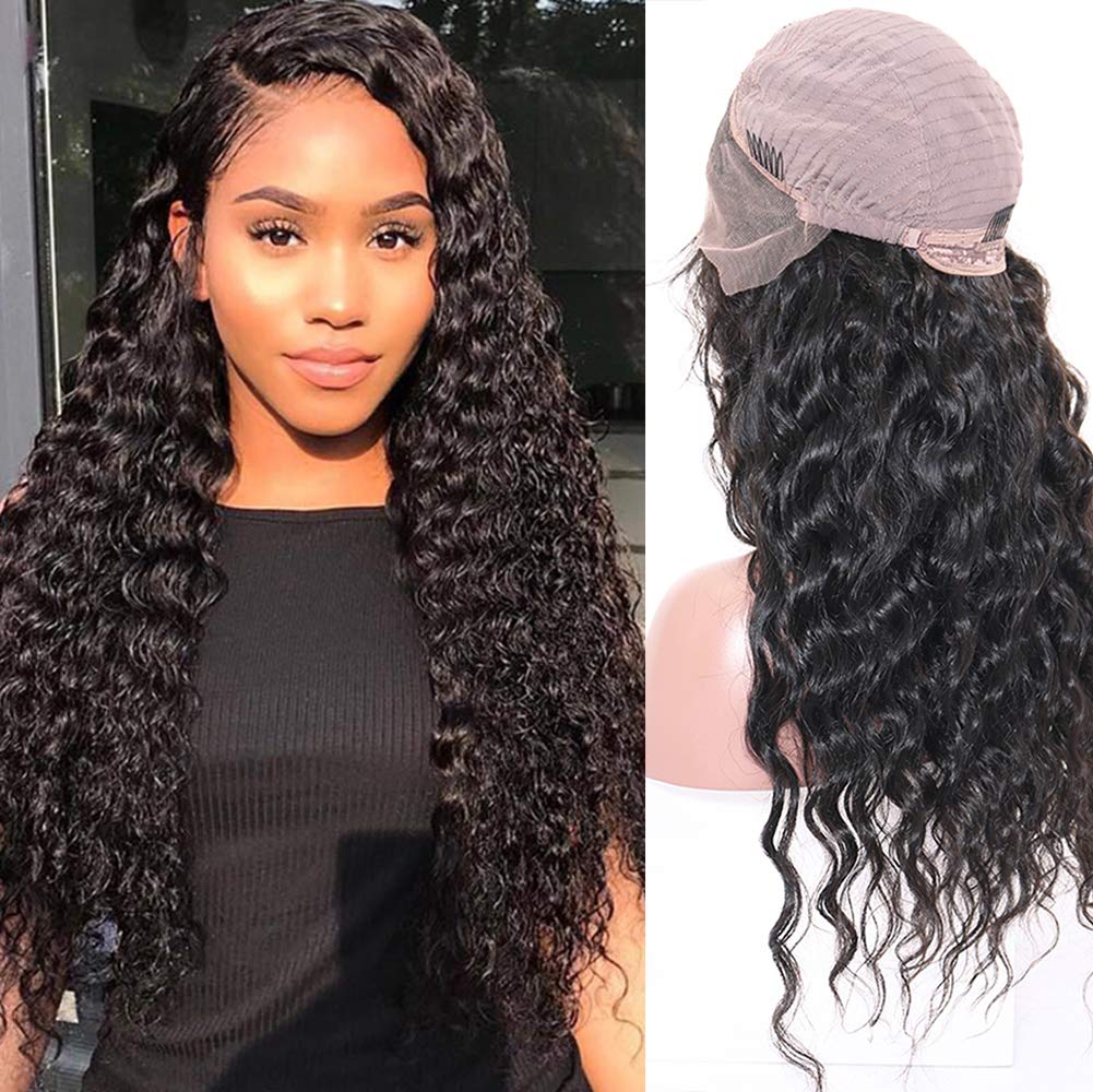Full Lace Deep Wave Hair Wig Black