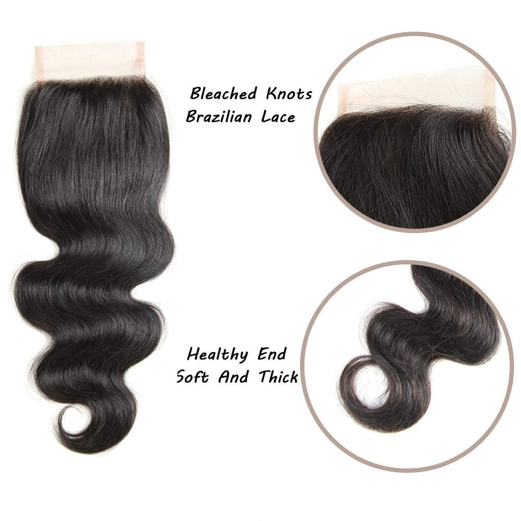 4x4" Body Wave Hair Closures