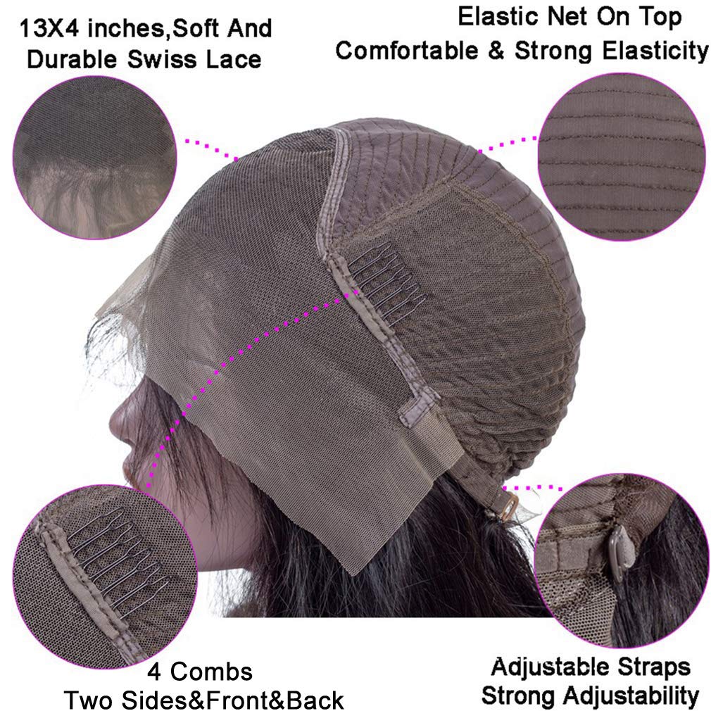 13x4" Lace Frontal Deep Wave Hair Wig Black