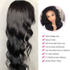 13x4" Lace Frontal Body Wave Hair Wig Black