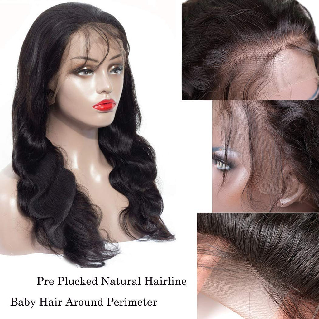 Full Lace Body Wave Hair Wig Black