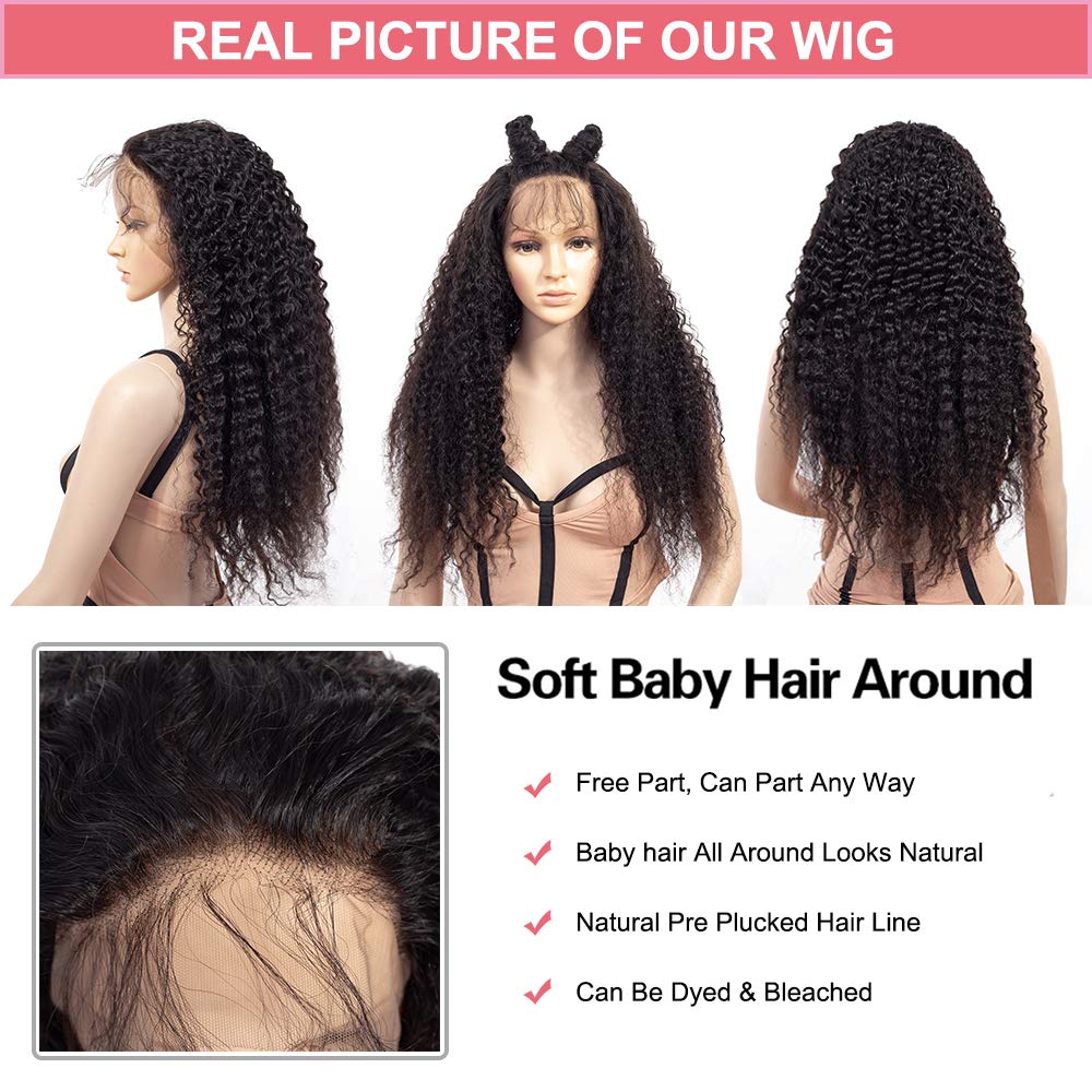 Full Lace Deep Curly Hair Wig Black
