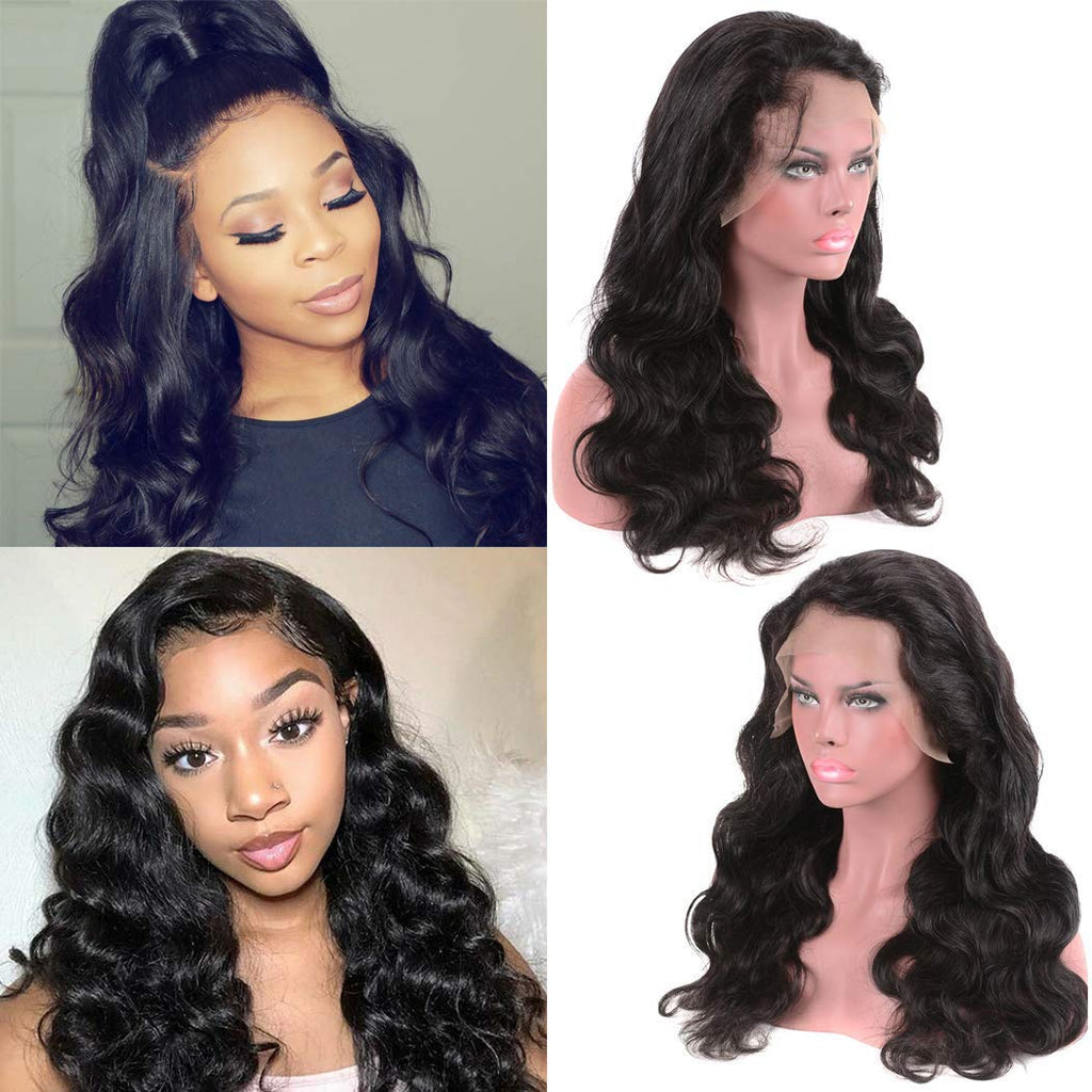 Full Lace Body Wave Hair Wig Black
