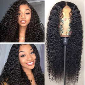Full Lace Deep Curly Hair Wig Black