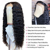 13x4" Lace Frontal Deep Wave Hair Wig Black