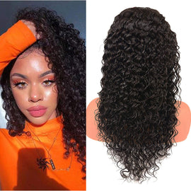 Full Lace Deep Wave Hair Wig Black