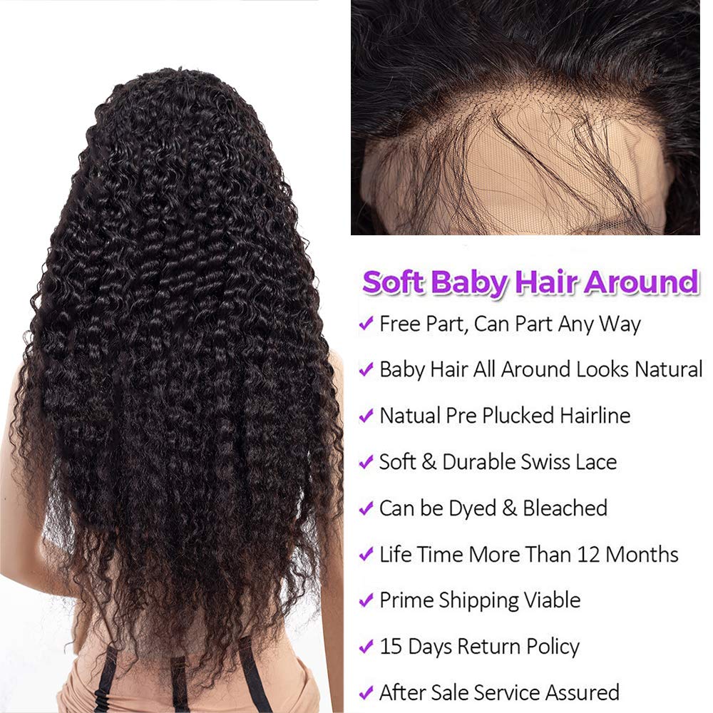 Full Lace Deep Curly Hair Wig Black